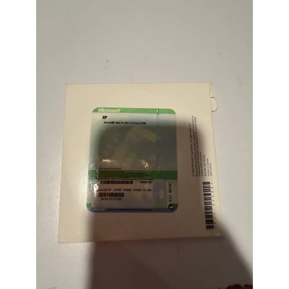 Microsoft Office 2007 Professional Full Version 2disc Set Outlook